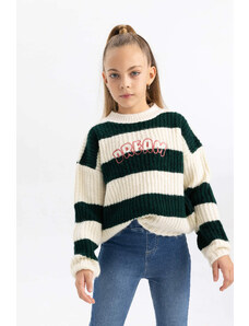 DEFACTO Girl Oversize Fit Crew Neck Pullover