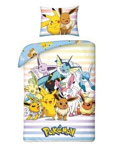 Halantex Bavlněné ložní povlečení Pokémoni - Pikachu a Eevee - chyba tisku