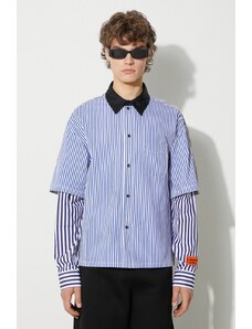 Košile Heron Preston Doublesleeves Stripes Shirt relaxed, s klasickým límcem, HMGE003F23FAB0014610