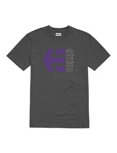 Etnies pánské tričko Corp Combo Grey/White | Šedá