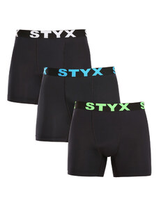 3PACK pánské funkční boxerky Styx černé (3W96012)