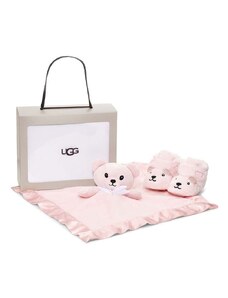 Dětské boty UGG Bixbee And Lovey Bear Stuffie růžová barva