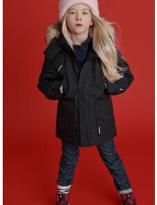 Dětská péřová bunda Reima černá barva