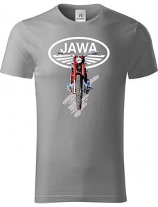 123triko.cz Jawa 250/553, "Libeňák", logo - Pánské tričko Native z organické 100% bavlny - S