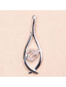 Nefertitis Herkimer diamant design přívěsek stříbro Ag 925 LOT6 - 4,4 cm, 3,1 g