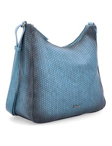 Perforovaná kabelka ve výrazné barvě Famito 6309 M modrá