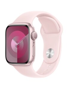 Apple Watch Series 9 41mm Růžový hliník se světle růžovým sportovním řemínkem S/M