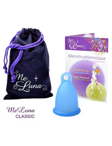 Menstruační kalíšek Me Luna Classic M s očkem modrá (MELU062)
