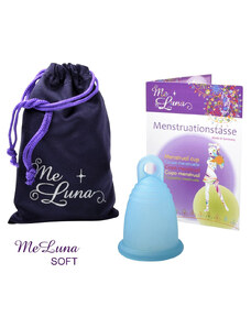 Menstruační kalíšek Me Luna Soft L s očkem tyrkysová (MELU014)