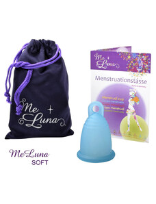 Menstruační kalíšek Me Luna Soft M s očkem tyrkysová (MELU013)