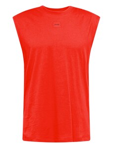 HUGO Red Tričko 'Dankto241' oranžově červená / černá
