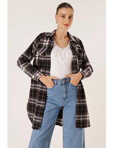 By Saygı Double Pocket Cachet Plaid Tunic Shirt