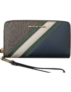 Dámská peněženka Michael Kors large flat mf phone case - moss multi