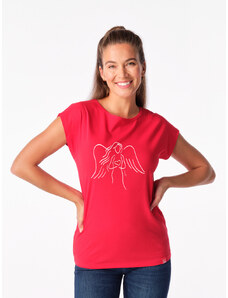 CityZen Dámské tričko ALTA červené s potiskem Anděl