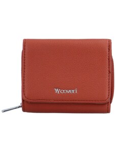 Coveri Malá dámská koženková peněženka Rossalinn, cihlová červená