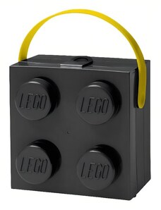 Lego Černý svačinový box s rukojetí LEGO Storage 16,5 x 16,5 cm