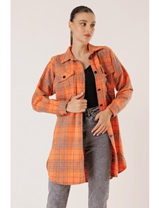 By Saygı Double Pocket Cachet Plaid Tunic Shirt