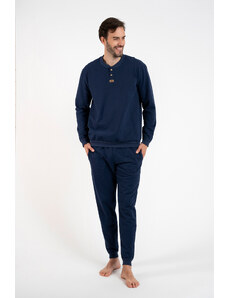 Italian Fashion Pánská tepláková souprava Leader, dlouhý rukáv, dlouhé kalhoty - tmavě modrá