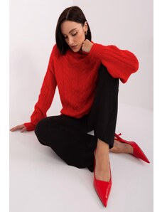 Wool Fashion Italia Červený dámský rolák