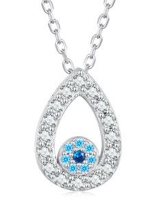 Royal Fashion stříbrný náhrdelník Oko BSN275