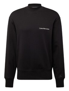 Calvin Klein Jeans Mikina 'INSTITUTIONAL' černá / bílá