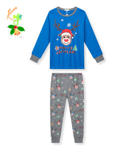 Chlapecké pyžamo - KUGO MP3837, modrá / šedé kalhoty