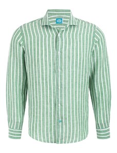 Panareha Men's Stripes Linen Shirt AMALFI green