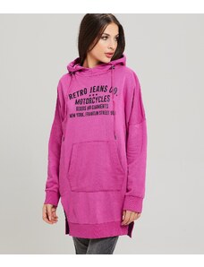 RetroJeans PINE HOODIE DRESS, FUXIA