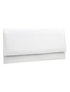 Barebag Elegantní bílé matné tenké dámské psaníčko SP07 GROSSO