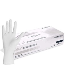 UNIGLOVES Nitrilové rukavice bílé - White Pearl, 100 ks