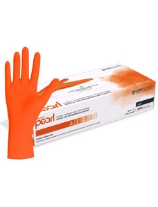 UNIGLOVES Nitrilové rukavice oranžové - Orange Pearl, 100 ks
