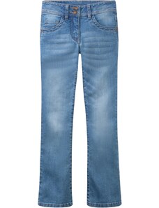 bonprix Dívčí strečové džíny Bootcut Modrá