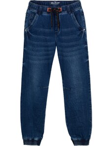 bonprix Teplákové džíny Regular Fit, pro chlapce Modrá