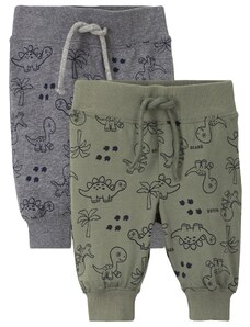 bonprix Kojenecké úpletové kalhoty (2 ks v balení), organická bavlna Zelená