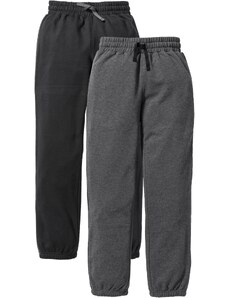 bonprix Sportovní kalhoty pro chlapce (2 ks v balení) Černá