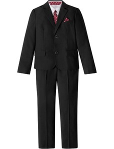 bonprix Oblek + košile + kravata pro chlapce (4dílná souprava) Černá