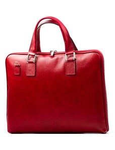Blaire Kožená taška na notebook Esme červená