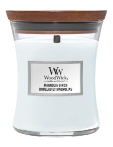 Střední vonná svíčka Woodwick, Magnolia Birch