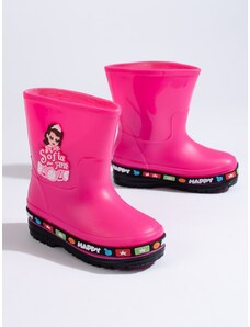 Children's rain boots pink with Princess Shelvt