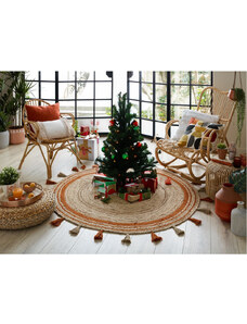 Flair Rugs koberce Kusový koberec Lunara Orange kruh – na ven i na doma - 150x150 (průměr) kruh cm