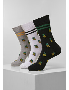 MT Accessoires Ponožky z recyklovaného ananasu po 3 baleních bílá/vřesově šedá/černá