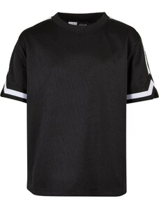 Urban Classics Kids Chlapecké oversized Stripes Mesh Tee černé