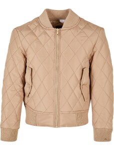 Urban Classics Kids Dívčí Diamond Quilt Nylon Jacket unionbéžová