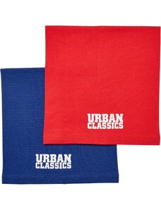 Urban Classics Accessoires Logo Tube Scarf Kids 2-Pack modrá/červená