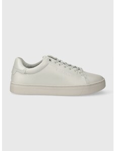 Kožené sneakers boty Calvin Klein CLEAN CUPSOLE LACE UP šedá barva, HW0HW01863