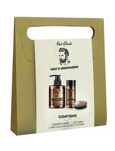 Výhodné balení - Dárková taška na vousy a knír - RENÉE BLANCHE - POCHETTE GROOMING (šampon, olej, kartáč z kančích štětin)