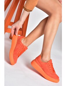 Fox Shoes Orange Suede Dámské sportovní boty Tenisky