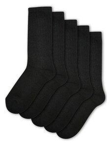 Urban Classics Accessoires Sportovní dětské ponožky 5-Pack černé