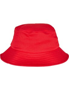 Dětská čepice Flexfit Cotton Twill Bucket, červená