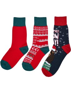 Urban Classics Accessoires Dětské vánoční ponožky Bears - 3-balení vícebarevné